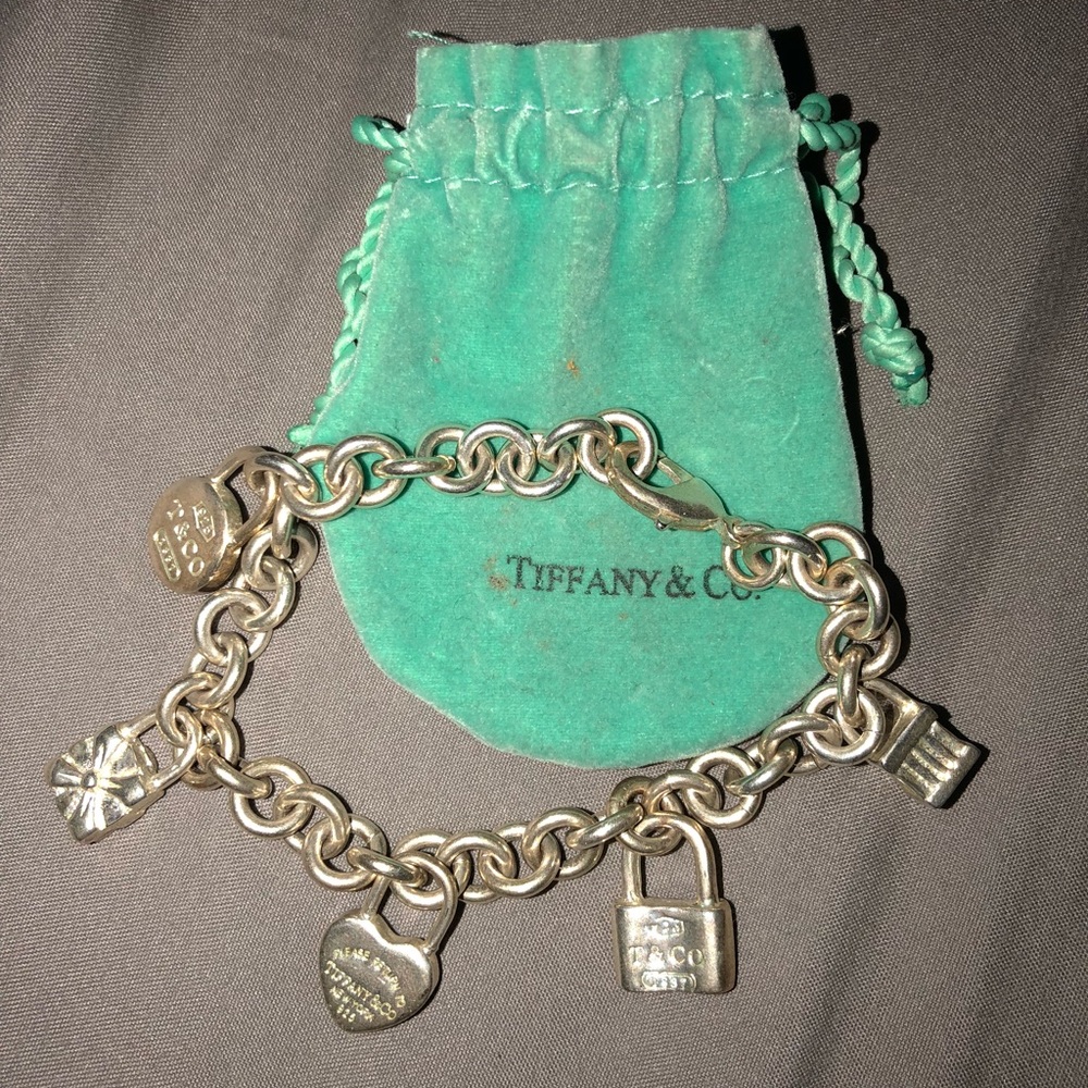 Vintage 1970s Tiffany & Co. silver charm bracelet.